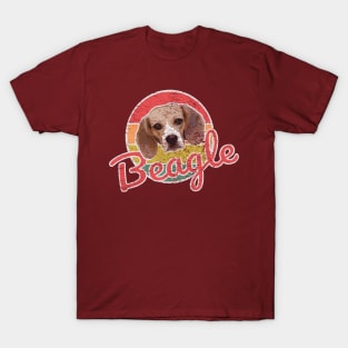 Retro Beagle Sunset Vintage T-Shirt